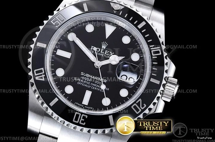 0723 ROLSUB0282 – Submariner 116610LN 904L SS SS Blk V2S ZZF SA Durable 1037
